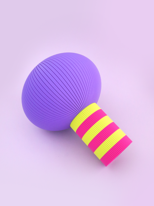 Electric Lime Mushroom Vase