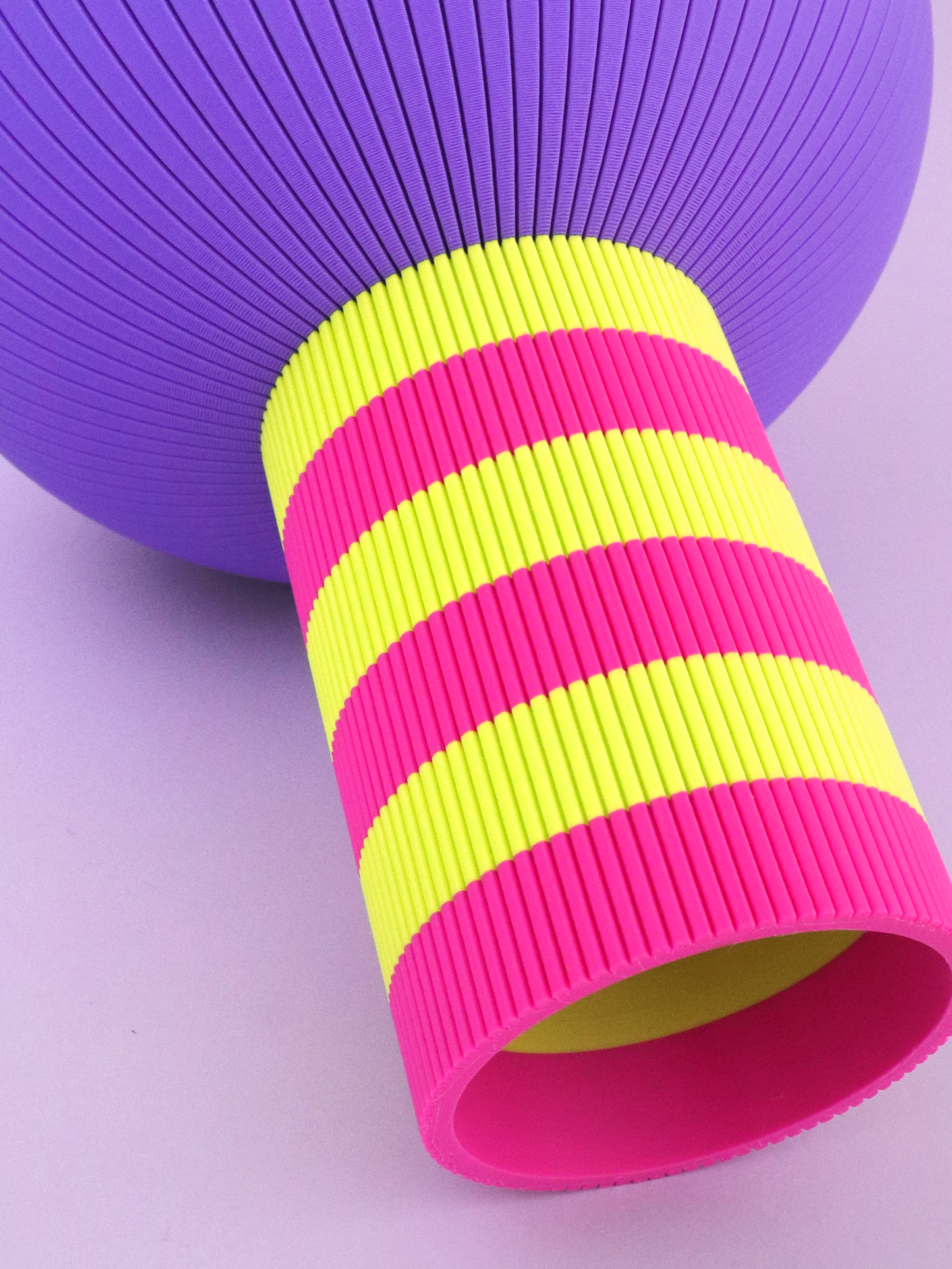 Electric Lime Mushroom Vase